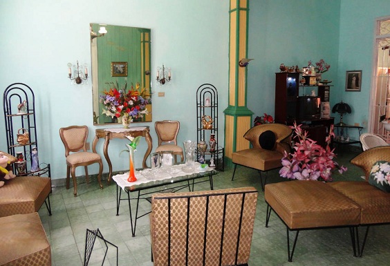 'Living room' Casas particulares are an alternative to hotels in Cuba.